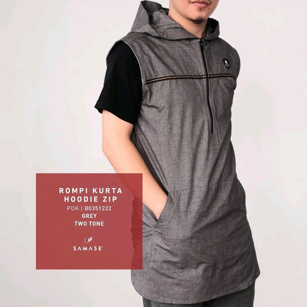 Rompi Kurta Hoodie Zip Mentantarei YU-234